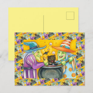 CARTES POUR FÊTES ANNUELLES SOEURS DE TÉMOIGNAGE, CHAT NOIR & HALLOWEEN BREW