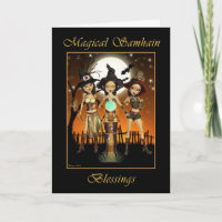 Soeurs Trois Sorcières Magique Samhain Blessings C