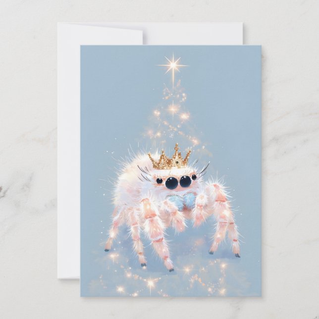Cartes Pour Fêtes Annuelles Soft Pretty Jumping Spider Christmas Cards (Devant)