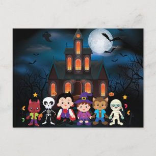 Cartes Pour Fêtes Annuelles Soirée Costume d'Halloween pour les petits