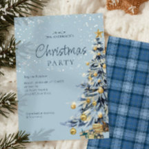 Soirée de Noël dans l'élégant Aquarelle Bleue