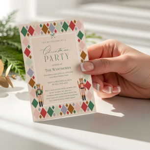 Cartes Pour Fêtes Annuelles Soirée de Noël de Noeud Casse-Noeud moderne