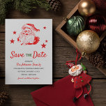 Cartes Pour Fêtes Annuelles Soirée de Noël du Père Noël Enregistrer la date<br><div class="desc">Préparez-vous à vous mêler à notre fête de Noël contemporaine ! Notre carte de fête de la date de fin d'année est ornée d'un arrière - plan blanc élégant, d'un Père Noël rouge et blanc joyeux et d'étoiles scintillantes pour ajouter cette touche enchanteresse. De plus, notre modèle moderne s'assurera que...</div>