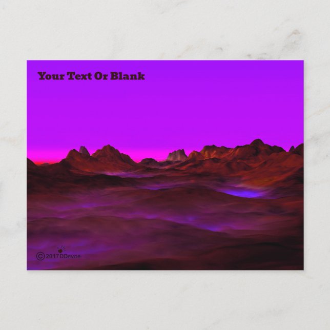 Cartes Pour Fêtes Annuelles Soirée Désert Calme (Devant)