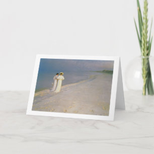 Cartes Pour Fêtes Annuelles Soirée d'été sur la plage du sud de Skagen