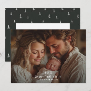 Cartes Pour Fêtes Annuelles Soirée silencieuse Noël élégante photo moderne