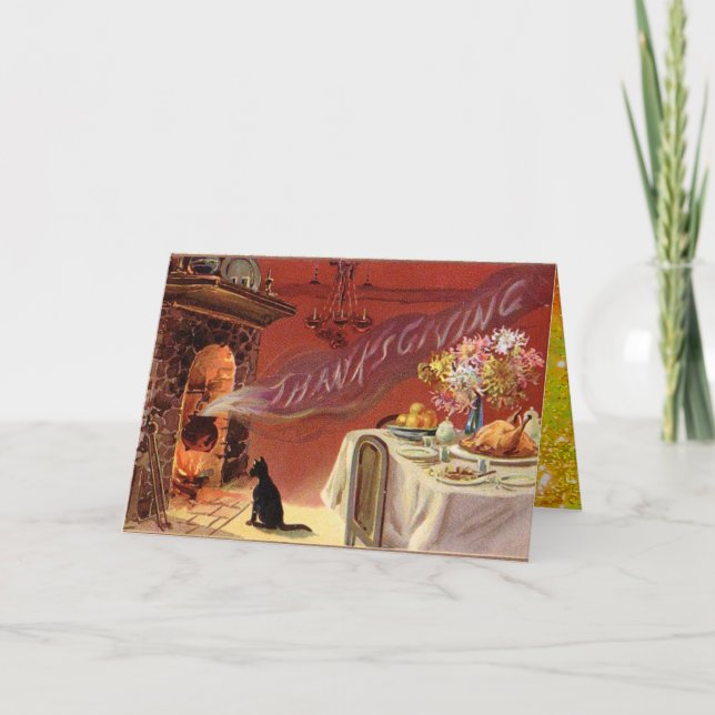 Cartes Pour Fêtes Annuelles Soirée Thanksgiving (Devant)