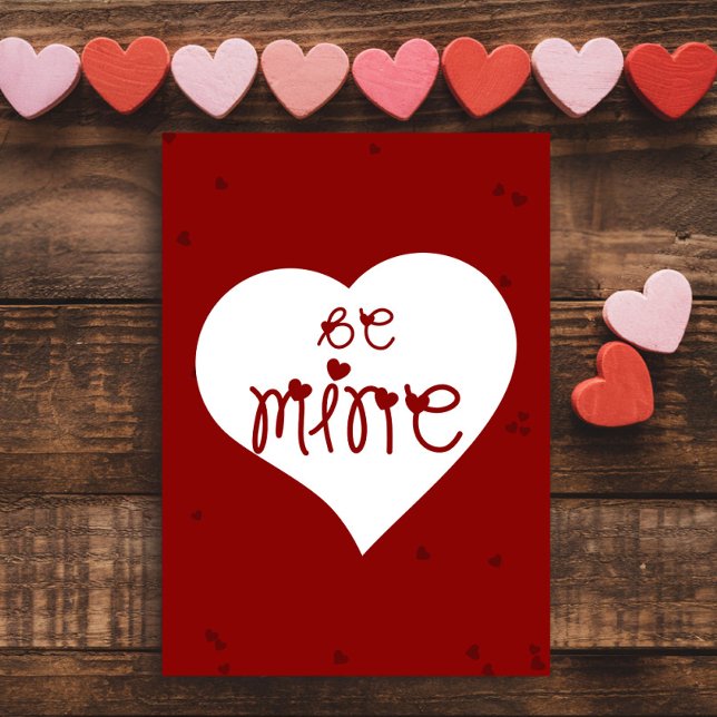 Cartes Pour Fêtes Annuelles Sois à Moi Cœurs Saint-Valentin (Créateur téléchargé)