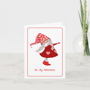 Cartes Pour Fêtes Annuelles Sois ma fille de la Saint-Valentin gnome