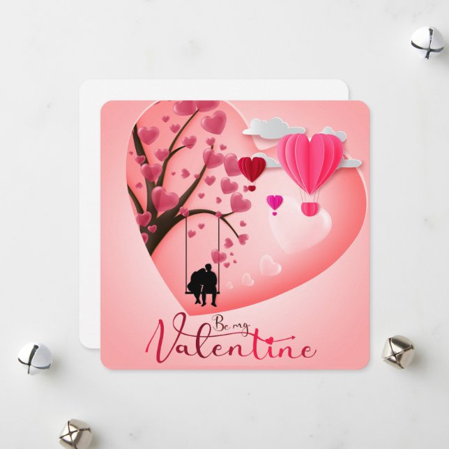Cartes Pour Fêtes Annuelles Sois ma Saint Valentin (Devant/Arrière en situation)