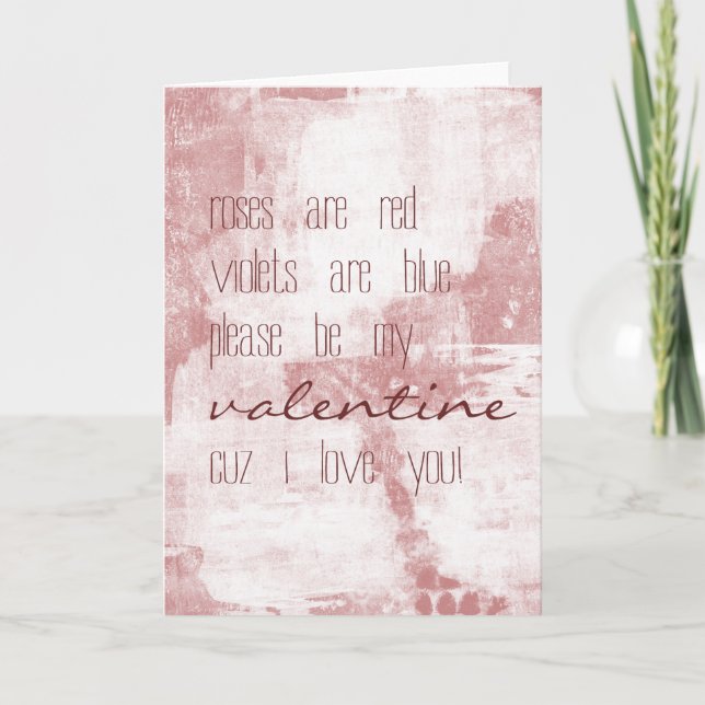 Cartes Pour Fêtes Annuelles Sois ma Saint Valentin (Devant)