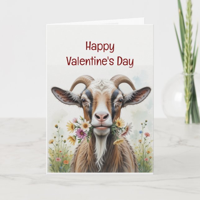 Cartes Pour Fêtes Annuelles Sois Ma Saint Valentin De Vielle Chèvre Aime Ton H (Devant)