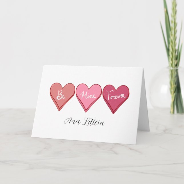 Cartes Pour Fêtes Annuelles Sois Mienne pour la Saint-Valentin  (Devant)