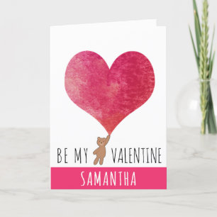 Cartes Pour Fêtes Annuelles Sois Mon Coeur Saint Valentin Teddy Nom de l'ours