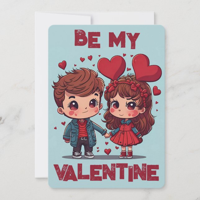 Cartes Pour Fêtes Annuelles Sois mon Valentin (Devant)