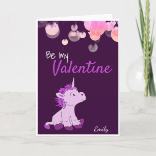 Cartes Pour Fêtes Annuelles Sois mon Valentin Licorne Mignonne de la Saint-Val