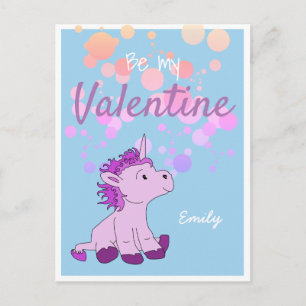 Cartes Pour Fêtes Annuelles Sois mon Valentin Licorne Mignonne de la Saint-Val