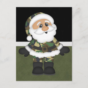 Cartes Pour Fêtes Annuelles Soldat militaire personnalisé Noël Père Noël