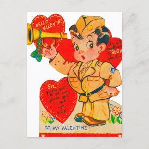 Cartes Pour Fêtes Annuelles Soldat rétro vintage Valentine