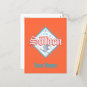 Cartes Pour Fêtes Annuelles Solden Tirol Retro Skier Vintage Ski Vacances