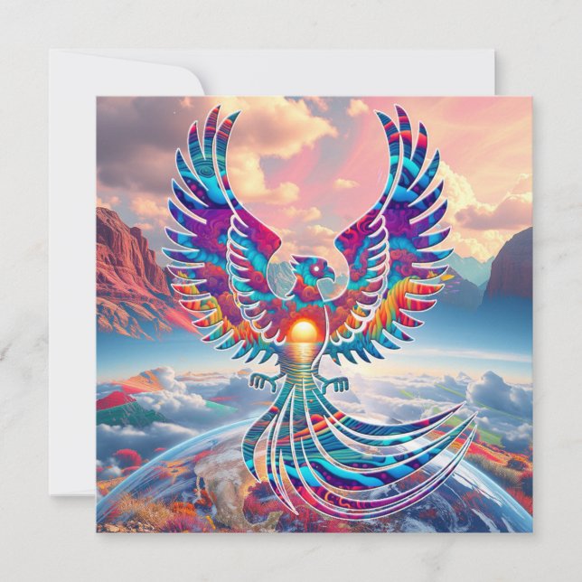 Cartes Pour Fêtes Annuelles Soleil de Phoenix (Devant)