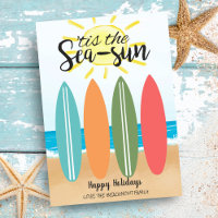 Soleil Marin Planche de Surf Tropicale Noël Côté M