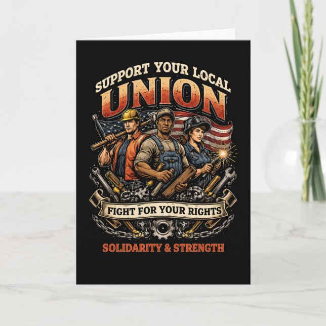 Cartes Pour Fêtes Annuelles Solidarité et force (Devant)
