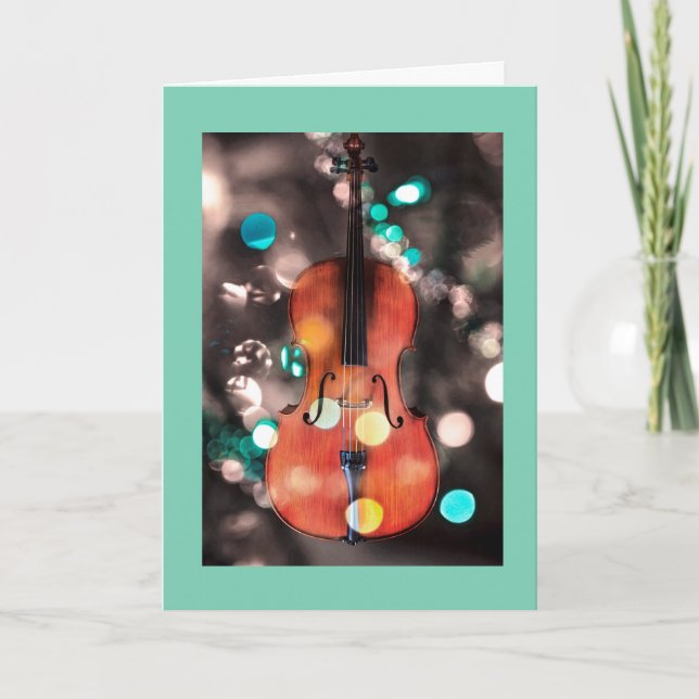 Cartes Pour Fêtes Annuelles Solive Violoncelle (Devant)