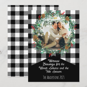 Cartes Pour Fêtes Annuelles Solstice de Yule Yule de courge de Buffle Noir