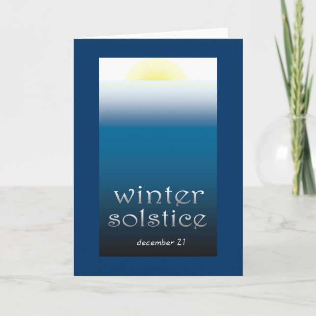 Cartes Pour Fêtes Annuelles Solstice d'hiver (Devant)