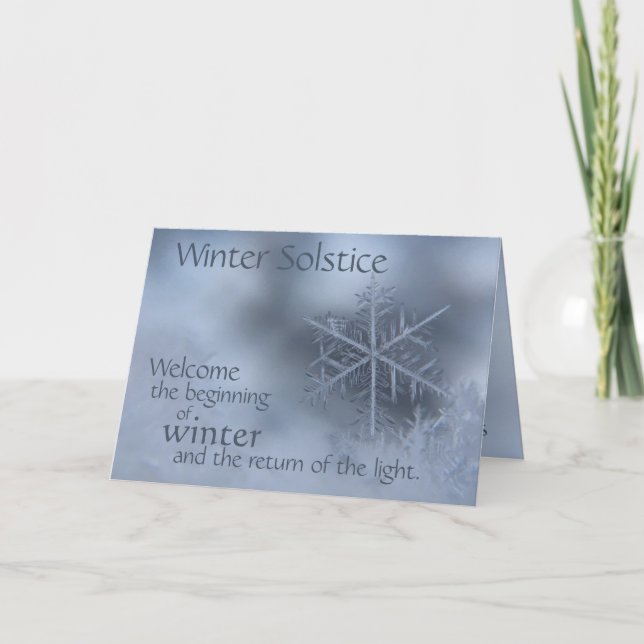 Cartes Pour Fêtes Annuelles Solstice d'hiver Jour le plus long Retour à la lum (Devant)