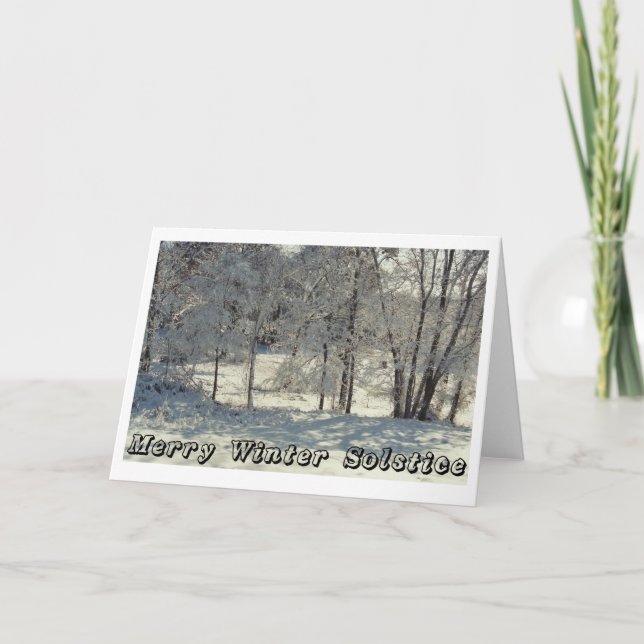 Cartes Pour Fêtes Annuelles Solstice d'hiver joyeuse (Devant)
