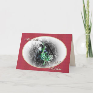 Cartes Pour Fêtes Annuelles Solstice d'hiver rustique de Yule de Mistletoe