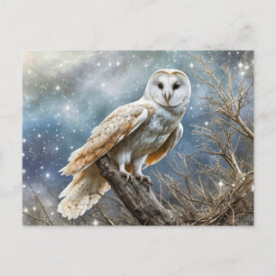 Cartes Pour Fêtes Annuelles Solstice d'hiver Yule Hibou Magique Enchanté