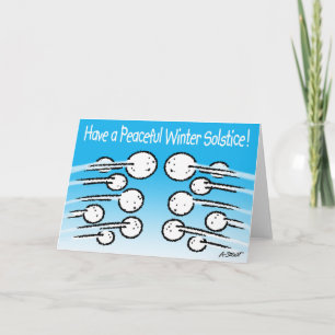 Cartes Pour Fêtes Annuelles Solstice hivernale de snowball