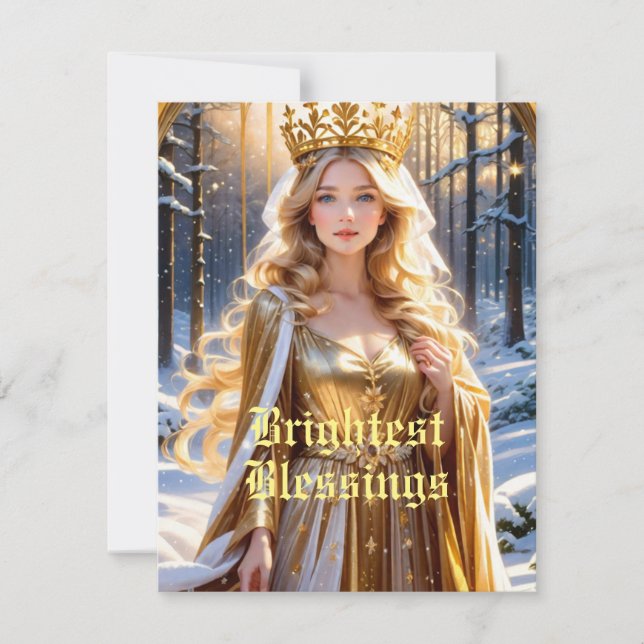 Cartes Pour Fêtes Annuelles Solstice Yule Pagan Wiccan Asatru Heathen Holiday (Devant)