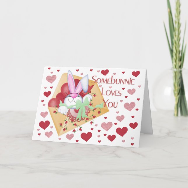 Cartes Pour Fêtes Annuelles Somebunnie Love You Valentine Greeting Card (Devant)