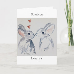 Cartes Pour Fêtes Annuelles Somebunny vous aime