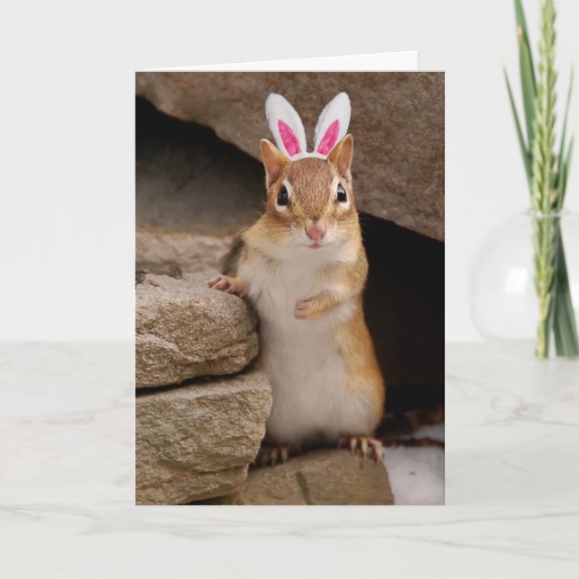 Cartes Pour Fêtes Annuelles Somebunny vous aime Chipmunk (Devant)