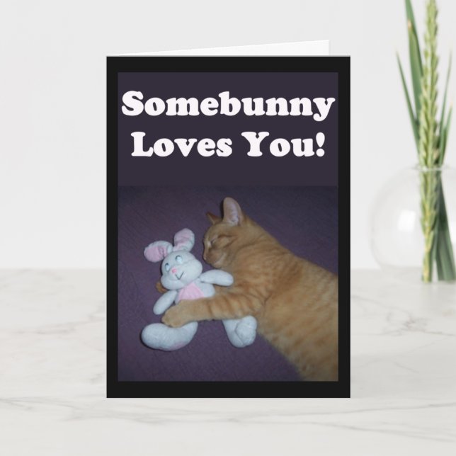 Cartes Pour Fêtes Annuelles Somebunny vous aime ! Valentine (Devant)
