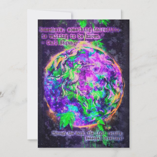 Cartes Pour Fêtes Annuelles Something Incredible to Be Known (Devant)