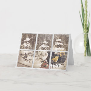 Cartes Pour Fêtes Annuelles Sommeil de Noël dans la fenêtre