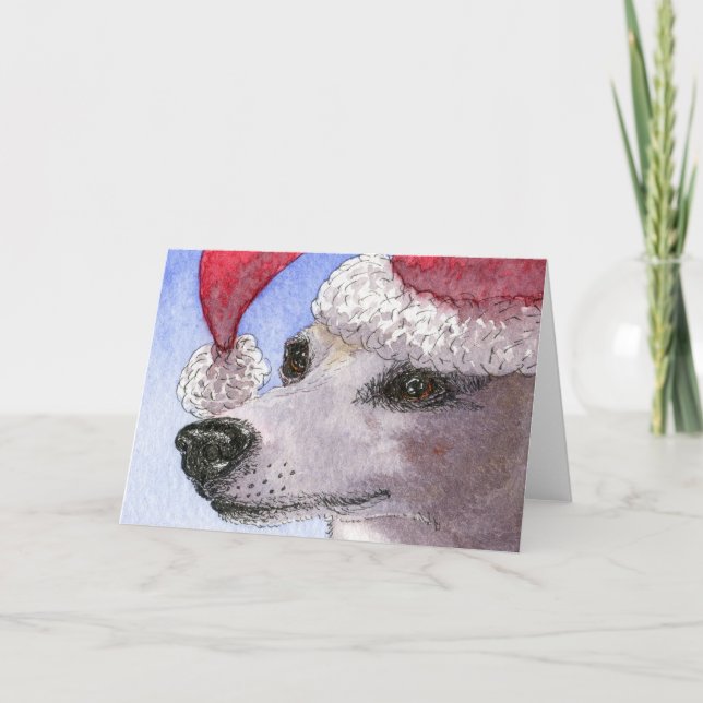 Cartes Pour Fêtes Annuelles Son Casquette de vacances - whippet (Devant)