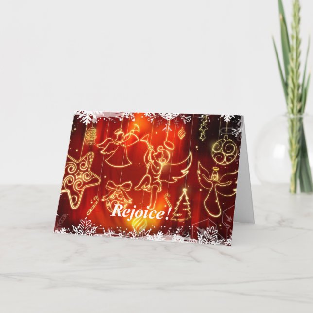 Cartes Pour Fêtes Annuelles Son de la trompette "grandes heureuses nouvelles " (Devant)