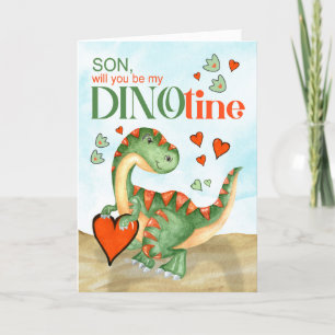 Cartes Pour Fêtes Annuelles Son Valentine T-Rex Dinosaur Be Mine DINOtine