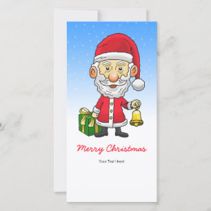 Cartes Pour Fêtes Annuelles Sonnez les cloches avec le Père Noël