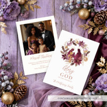 Sophisticated Lavender Shades Holy Nativity Floral