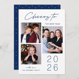 Cartes Pour Fêtes Annuelles Sophistication simple : 3 Photo Nouvel An 2025