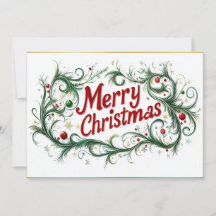 Cartes Pour Fêtes Annuelles Sophistiqué Joyeux Script de Noël