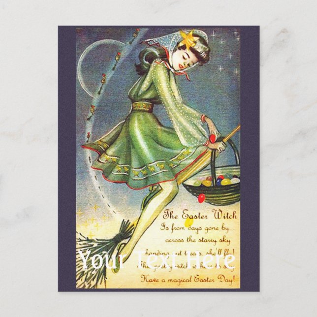 Cartes Pour Fêtes Annuelles Sorcière de Pâques tombée (Devant)